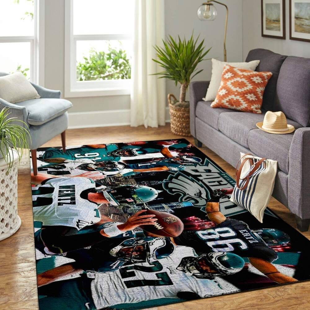 Philadelphia Eagles Nfl Football Carpet Living Room Rug Regtangle Carpet V1716