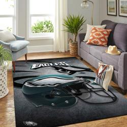 Philadelphia Eagles Nfl Team Helmet Living Room Sports Rug Regtangle Carpet