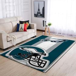 Philadelphia Eagles Nfl Helmet Living Room Sports Rug Regtangle Carpet