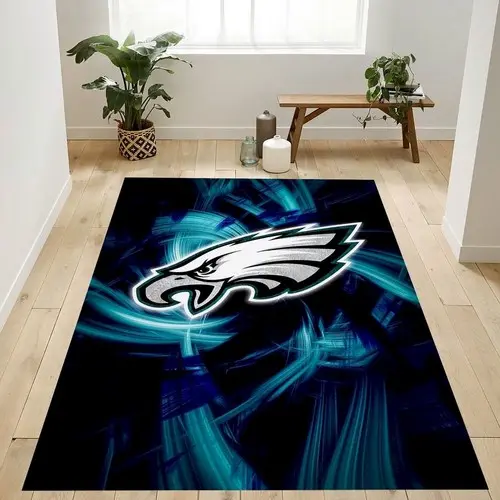 Philadelphia Eagles Nfl Logo Area Rug For Gift Bedroom Rug Us Gift Dec