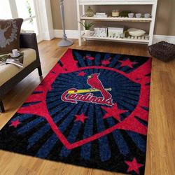 St. Louis Cardinals Living Room Rug Home Decor Room Carpet Sport Custom Area