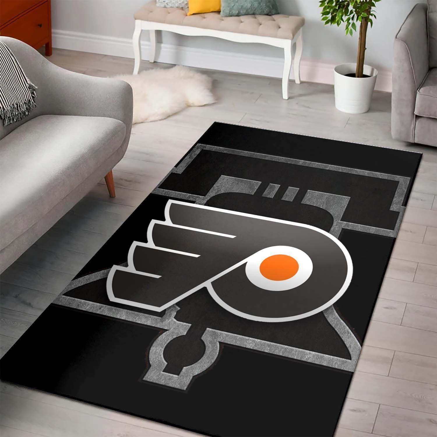 Philadelphia Flyers Area Rug Nhl Ice Hockey Living Room Regtangle Carpet V1371