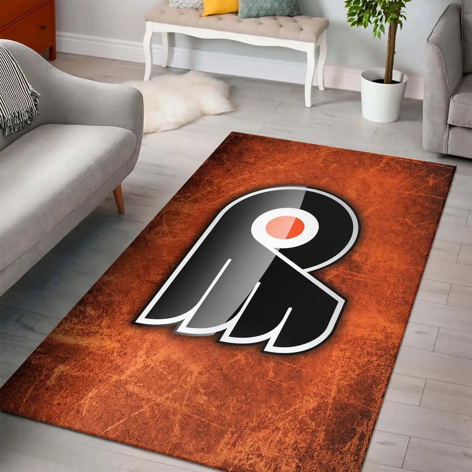 Philadelphia Flyers Area Rug Nhl Ice Hockey Living Room Regtangle Carpet V1379