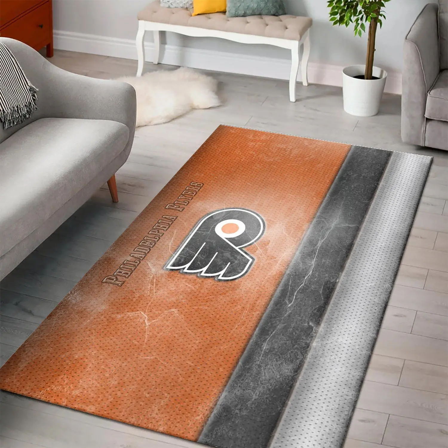 Philadelphia Flyers Area Rugs Nhl Hockey Living Room 26 Rug Regtangle Carpet