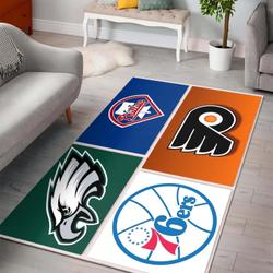 Philadelphia Flyers Area Rugs Nhl Hockey Living Room 29 Rug Regtangle Carpet