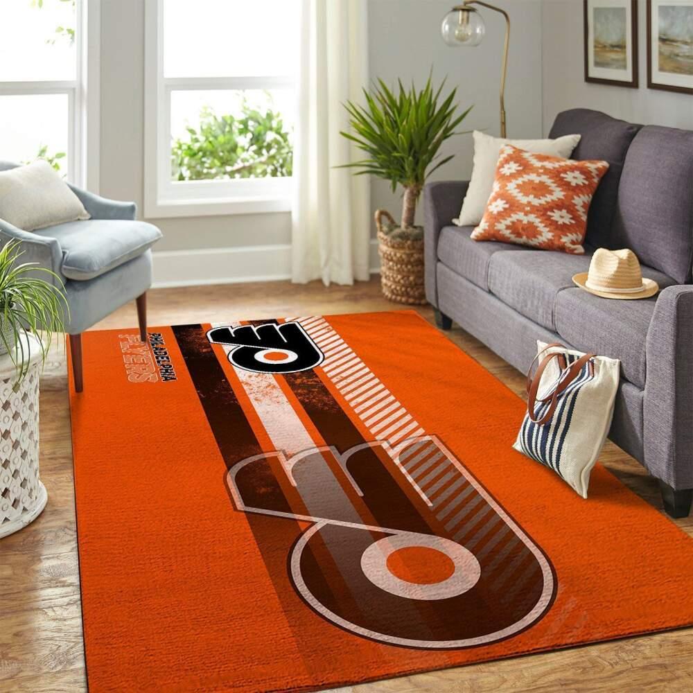 Philadelphia Flyers Nhl Area Rugs Living Room Carpet Team Logo Sports Rug Regtangle Carpet Floor Decor Home Decor