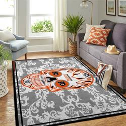 Philadelphia Flyers Nhl Area Rugs Skull Flower Style Living Room Carpet Sports Rug Regtangle Carpet Floor Decor Home Decor