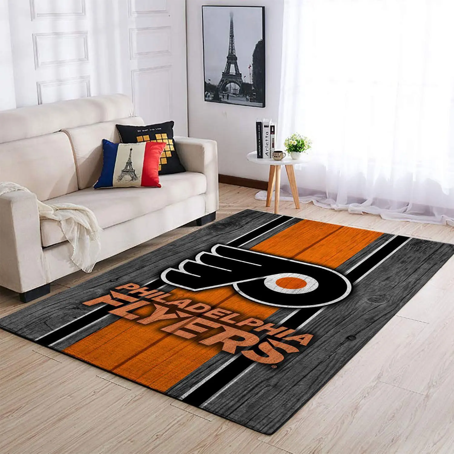Philadelphia Flyers Nhl Area Rugs Team Logo Living Room Carpet Sports Rug Regtangle Carpet Floor Decor Home Decor