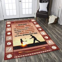 Gift For Dad With Baseball Decor Area Rug Living Room Rug Home Decor 2002174