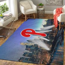 Philadelphia Phillies Area Rug Living Room Rug Home Decor Mlb Team Logo V1382