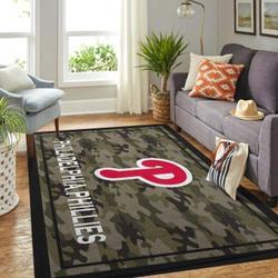 Philadelphia Phillies Mlb Camo Style Area Rug Living Room Rug Home Decor V1383