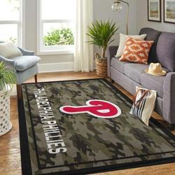 Philadelphia Phillies Mlb Camo Style Area Rug Living Room Rug Home Decor 7