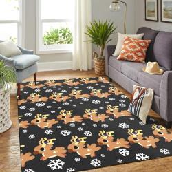 Reindeer Christmas Area Rug Living Room Rug Home Decor Floor Decor Rcdd81F30881