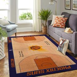 Phoenix Suns Court Area Rug Nba Carpet Living Room Rugs Rug Regtangle Carpet
