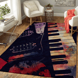 Piano And Guitar Music Art For Fans Area Rug Living Room Carpet Rug Regtangle Carpet Floor Decor Home Decor