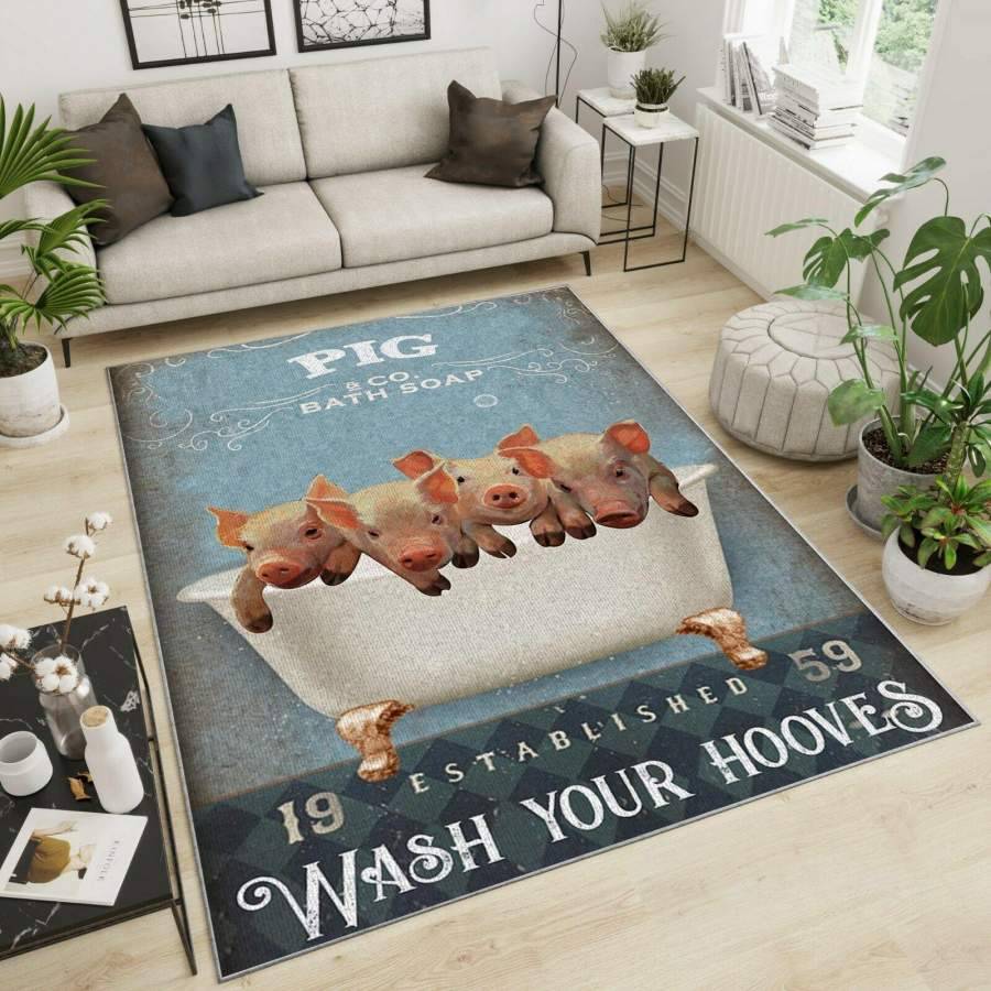 Pig Area Rug Living Room Rug Home Decor Home Decor Bedroom Living Room Decor