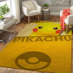 Pikachu Area Rug Gaming Rug Regtangle Carpet Floor Decor Home Decor