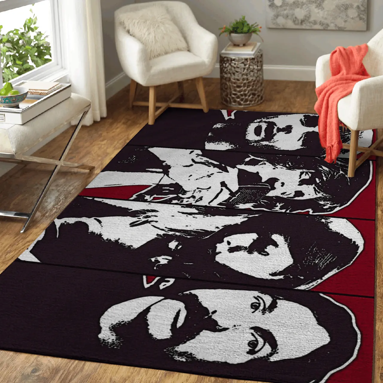 Pink Floyd Band On The Wall Painting Music Area Rug Area Rug Living Room Carpet Rug Regtangle Carpet Floor Decor Home Decor
