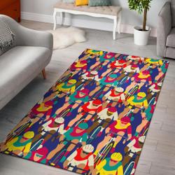 Pirate Skull Print Pattern Area Rug Living Room Rug Home Decor