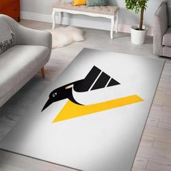 Pittsburgh Penguins Nhl Ice Hockey Living Room Rug Regtangle Carpet V11083