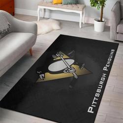Pittsburgh Penguins Nhl Ice Hockey Living Room Rug Regtangle Carpet 2002206