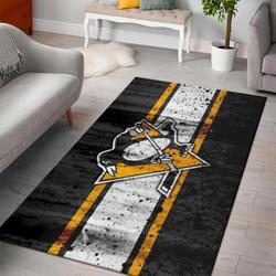 Pittsburgh Penguins Nhl Ice Hockey Living Room Rug Regtangle Carpet 200229
