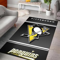 Pittsburgh Penguins Area Rugs Nhl Hockey Living Room Carpet