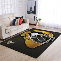 Pittsburgh Penguins Nhl Mask Style Living Room Carpet Rug Regtangle Carpet