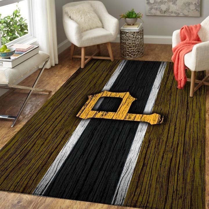 Pittsburgh Pirates Wooden Style Area Rug Living Room Rug Home Decor Mlb V5047