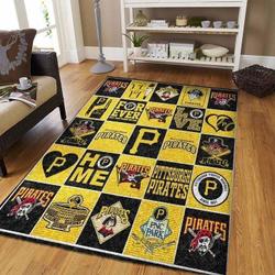 Pittsburgh Pirates Area Rug Living Room Rug Home Decor Mlb Baseball V5052