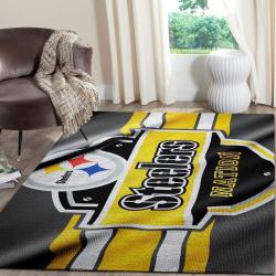 Pittsburgh Steelers Area Rug Nfl Football Rug Regtangle Carpet V1306