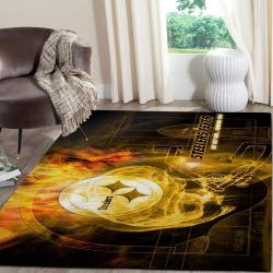 Pittsburgh Steelers Area Rug Nfl Football Rug Regtangle Carpet V1308