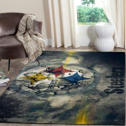 Pittsburgh Steelers Area Rug Nfl Football Rug Regtangle Carpet V1316