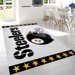 Pittsburgh Steelers Helmet Nfl Logo Area Rug For Gift Living Room Rug