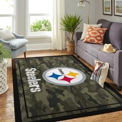 Pittsburgh Steelers Nfl Area Rugs Camo Style Living Room Carpet Home Rug