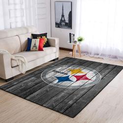 Pittsburgh Steelers Nfl Area Rugs Football Living Room Carpet Wooden Home