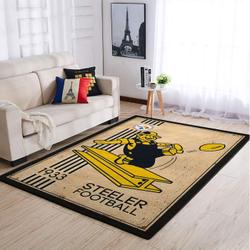 Pittsburgh Steelers Nfl Area Rugs Retro Style Living Room Carpet Sports