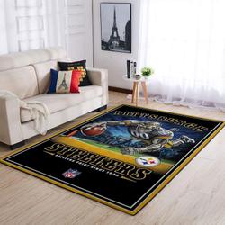 Pittsburgh Steelers Nfl Team Pride Rectangle Area Rug Living Room Carpet