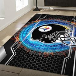 Pittsburgh Steelers Rug Football Nfl Area Rug Sport Art Home Living Decor