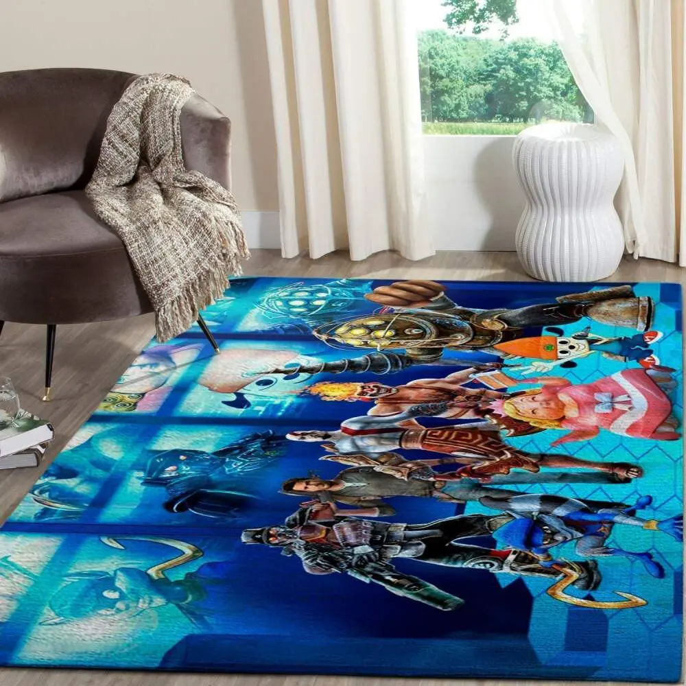 Playstation Area Rug Gaming Rug Regtangle Carpet Floor Decor Home Decor V11340