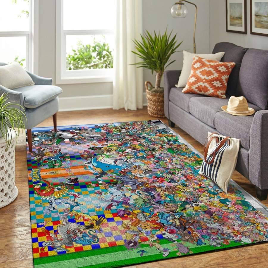Pokemon Area Rug Living Room Rug Home Decor Nintendo Video Game Gfd 1912122
