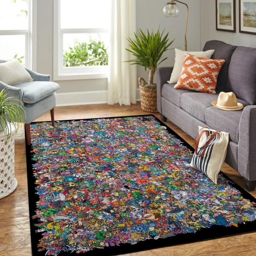 Pokemon Area Rug Living Room Rug Home Decor Nintendo Video Game Gfd 1912124