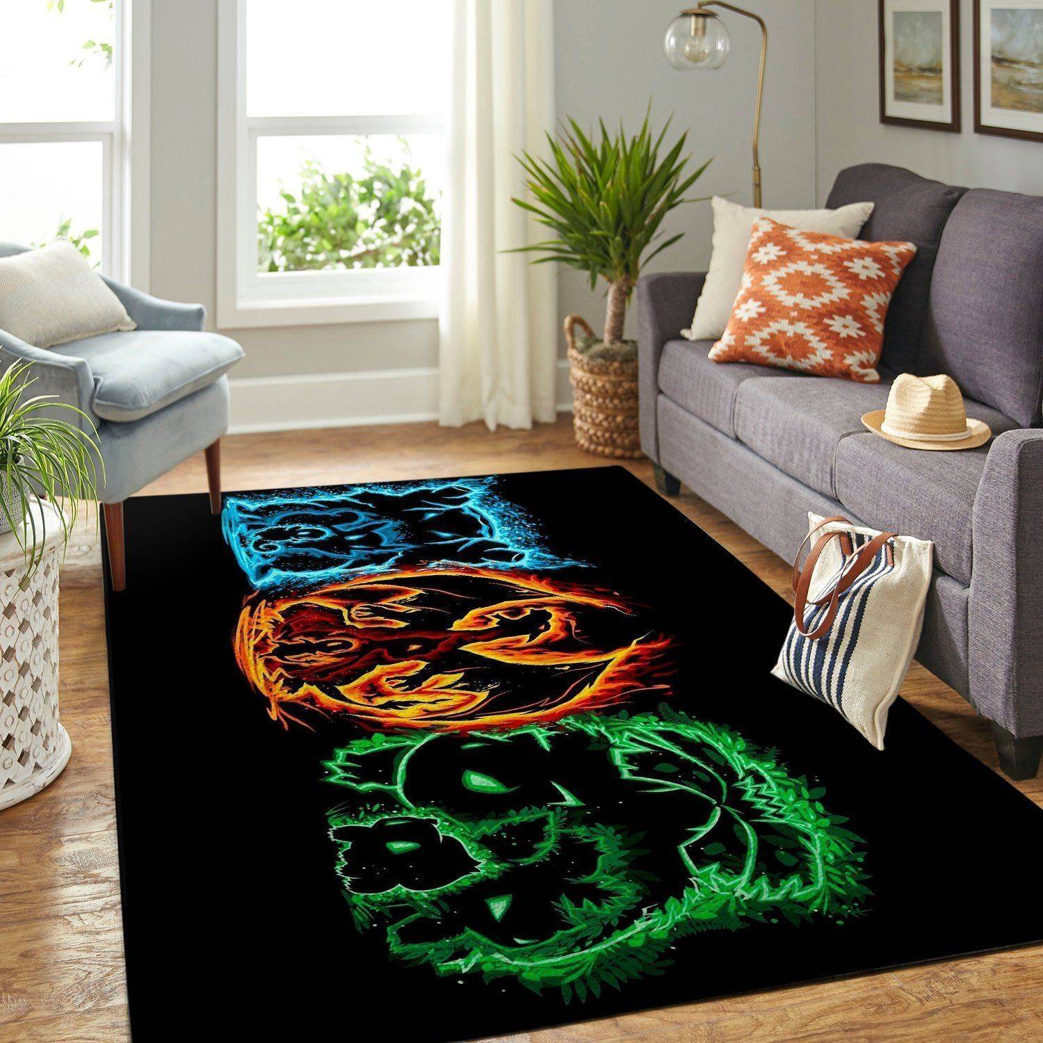 Pokemon Area Rug Nintendo Video Game Carpet Gamer Living Room Rugs Rug Regtangle Carpet Floor Decor Home Decor V356