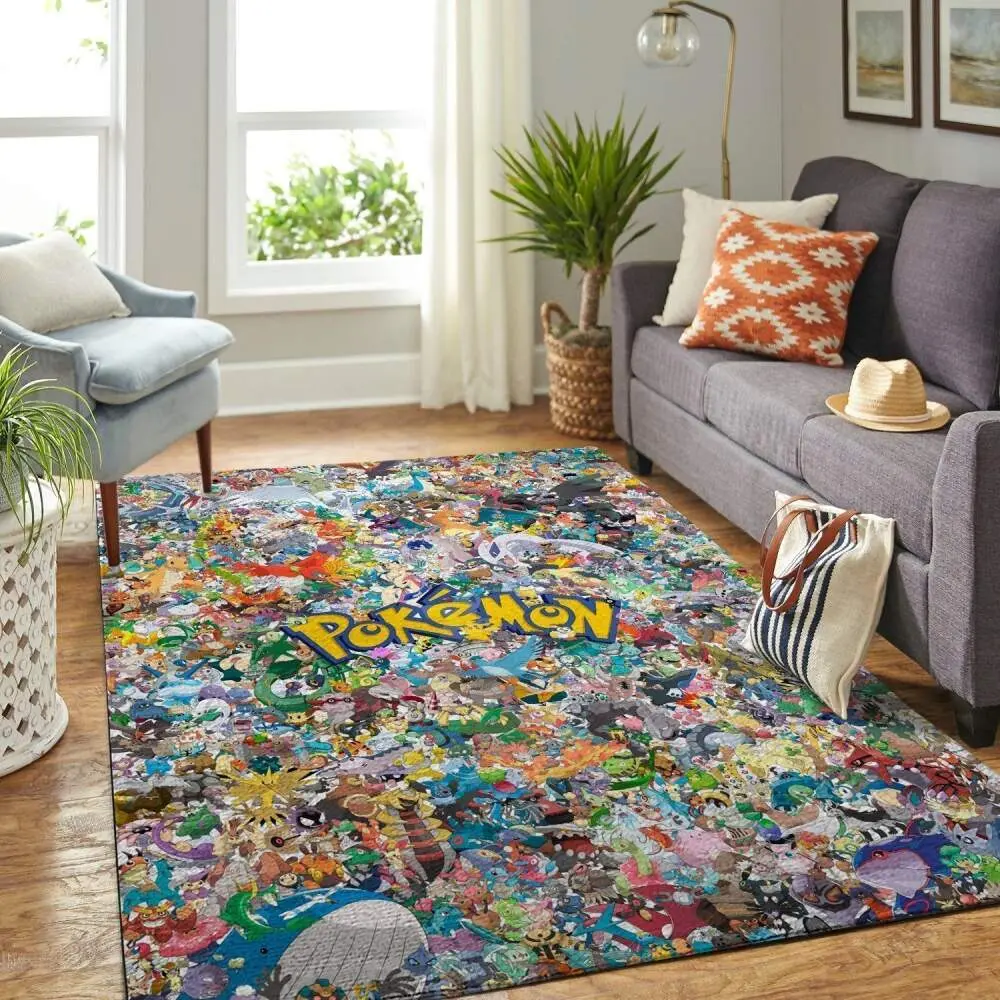 Pokemon Area Rug Nintendo Video Game Carpet Gamer Living Room Rugs Rug Regtangle Carpet Floor Decor Home Decor V359
