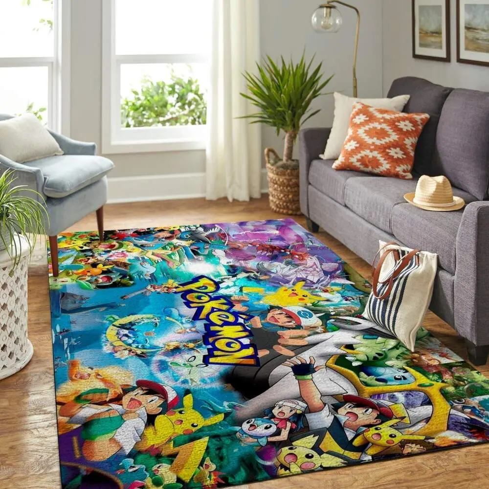 Pokemon Area Rug Nintendo Video Game Carpet Gamer Living Room Rugs Rug Regtangle Carpet Floor Decor Home Decor V373