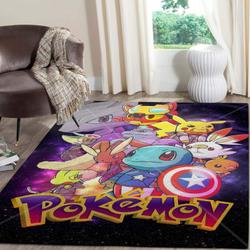 Pokemon Avengers Anime Movies Area Rugs Living Room Carpet Christmas Gift Rug Regtangle Carpet Floor Decor Home Decor