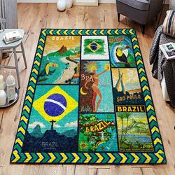 Pokemon Chibi Pattern Cute Brown Carpet Floor
