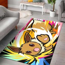 Pokemon Eevee Area Rugs Cute Video Game Movie Living Room Carpet Home Rug Regtangle Carpet Floor Decor Home Decor V11182