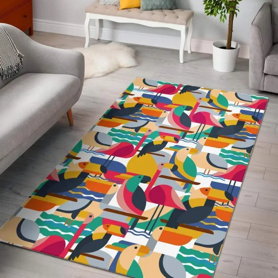 Toco Toucan Bird Pattern Carpet Rug Living Room Rug Home Decor Floor