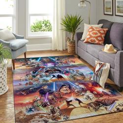 Starwars Movie Characters Area Rug Living Room Rug Home Decor Geeky Carpethome Decorbedroom Living Room Decor